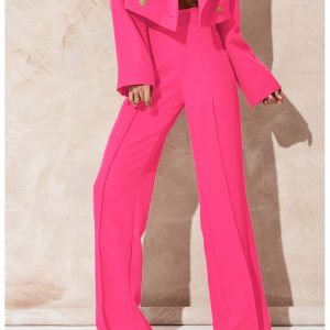 Garnitur z szerokimi spodniami HAJAM - fuksjowy