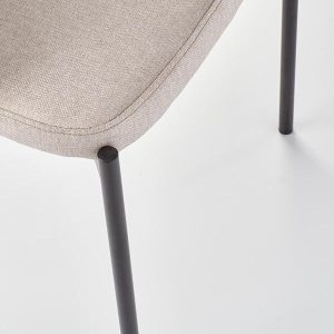 Krzesło do jadalni tapicerowane beżowe K373