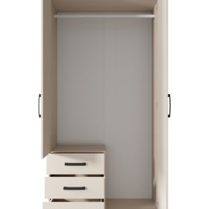 Szafa z lustrem dwudrzwiowa kaszmir mat 100 x 200 cm Sento