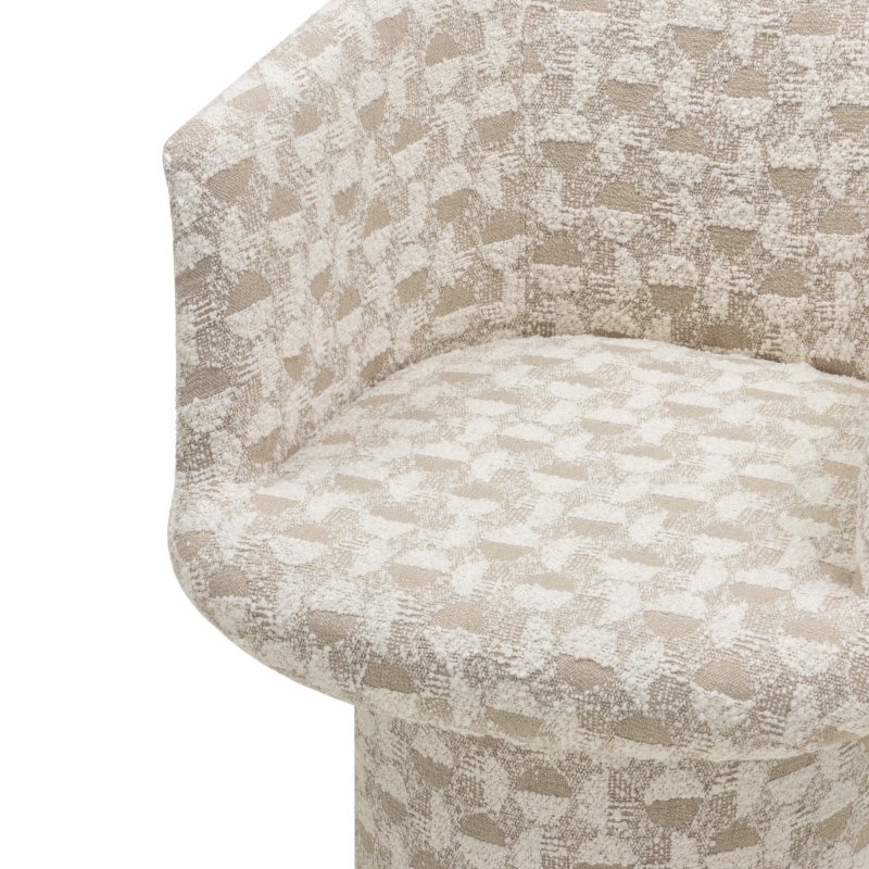 Fotel obrotowy Hako, boucle, beżowy