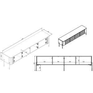 Szafka RTV kaszmir mat 190 cm Aria