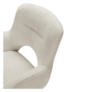 Krzesło obrotowe Luka jasnobeżowe, czarne nóżki