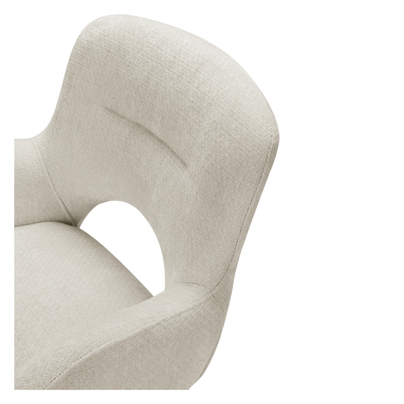 Krzesło obrotowe Luka jasnobeżowe, czarne nóżki