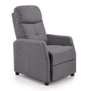 Fotel rozkładany velvet szary Felipe 2