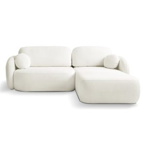 Narożnik rozkładany Olio z pojemnikiem, prawy/lewy, obłe kształty