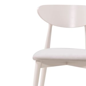 Krzesło drewniane do jadalni Diuna kaszmir, welur