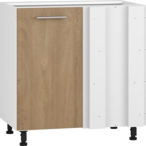 Szafka szafka dolna narożna biała / dąb miodowy mat 80 cm Vento