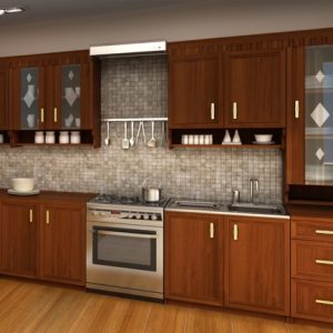 Zestaw mebli kuchennych orzech 260 cm Margaret