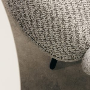 Krzesło obrotowe Belize szare, obłe kształty