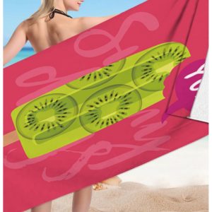 Stylowy plażowy ręcznik w kiwi - wzór 4
