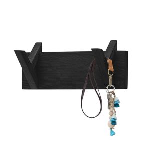 Wieszak ścienny czarny 30 cm Soline