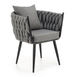 Fotel wypoczynkowy tapicerowany szary Avatar