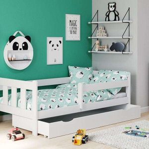 Łóżko dziecięce białe 80x160 cm Marinella