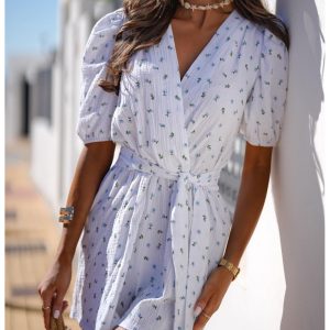 Krótki muślinowy kombinezon ZAILI - wzór 1