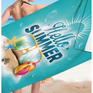 Stylowy plażowy ręcznik z napisem - wzór 3
