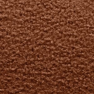 Fotel obrotowy Solla, miedziany, boucle, obłe kształty