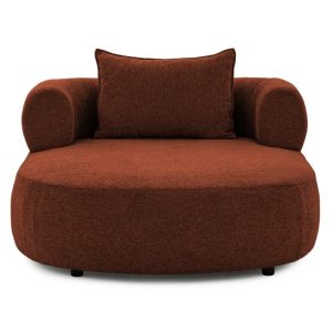 Fotel wypoczynkowy Ferro Big miedziany, obłe kształty