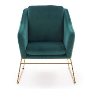 Fotel wypoczynkowy tapicerowany zielony Soft 3