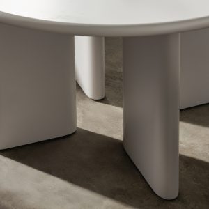 Stół do jadalni Poem 120 cm, okrągły, beżowoszary, matowy