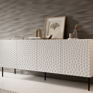 Komoda z drzwiami biała mat 190 cm Cave