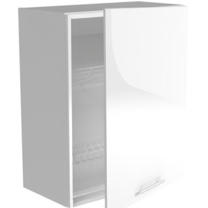 Szafka górna z ociekaczem biała mat / wysoki połysk 60 cm Vento