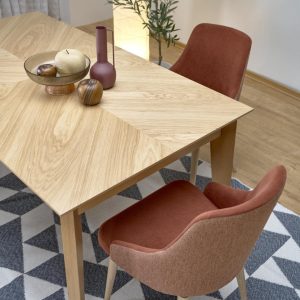 Stół rozkładany dąb naturalny mat 160 - 240 x 90 cm Edmondo