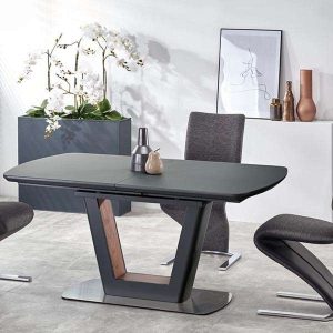 Stół rozkładany antracyt / orzech mat 160 - 200 x 90 cm Bilotti