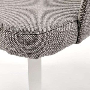 Krzesło do jadalni tapicerowane szare / białe Toledo