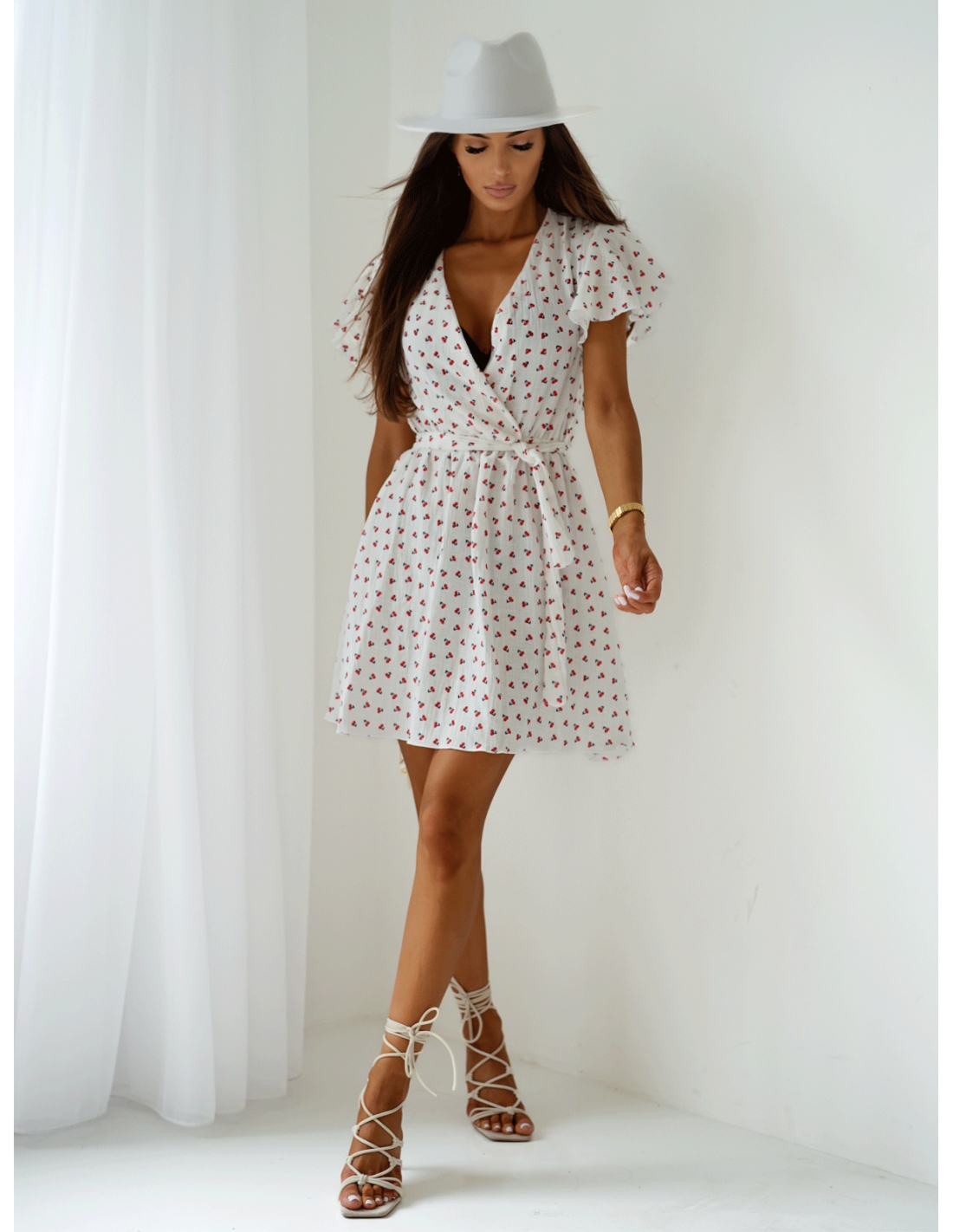 Sukienka muślinowa w print FLISS - wzór 1