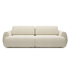 Sofa z funkcją spania i pojemnikiem Pocket, jasnobeżowy melanż