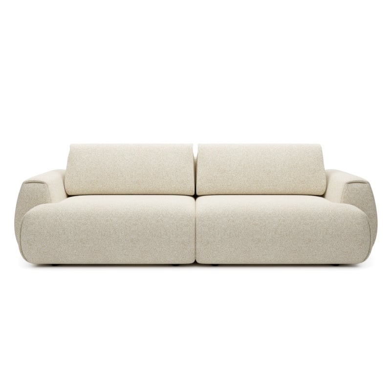 Sofa z funkcją spania i pojemnikiem Pocket, jasnobeżowy melanż