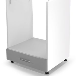 Szafka dolna pod zabudowę piekarnik biała / jasnoszara mat / wysoki połysk 60 cm Vento