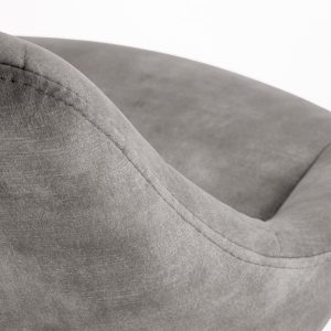 Hoker do kuchni tapicerowany szary / czarny H102