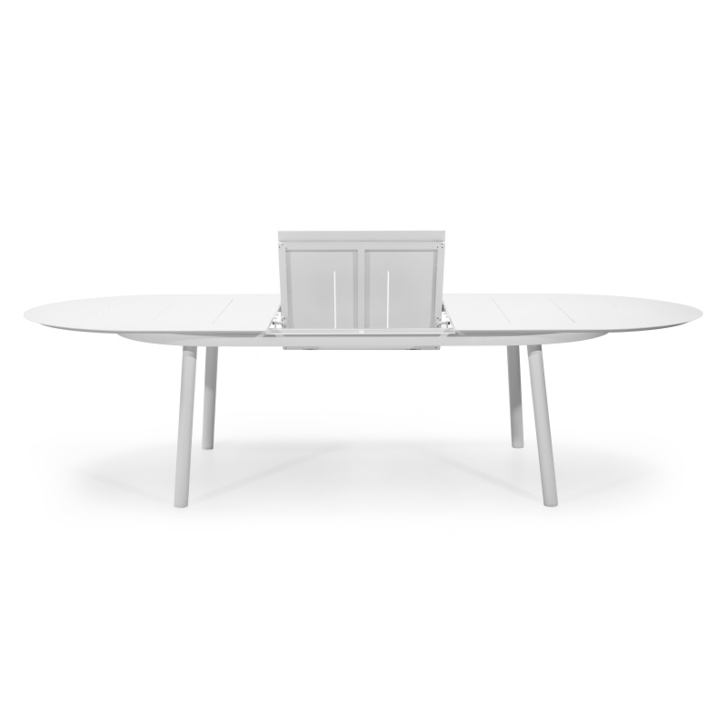 Rozkładany stół ogrodowy Marinelli 230-300 cm, aluminiowy, biały