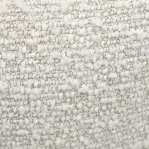 Krzesło tapicerowane Falone beżowoszare, boucle, obłe kształty