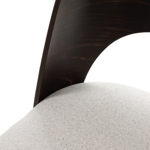 Krzesło do jadalni Natalia 4 drewniane, ciemny orzech/szare