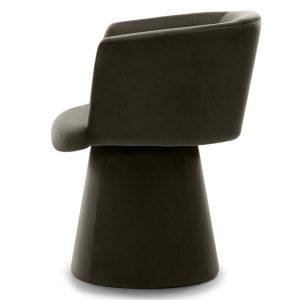 Fotel obrotowy Yato, welurowy, ciemnobrązowy, gorzka czekolada