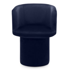 Fotel obrotowy Hako welurowy, granatowy