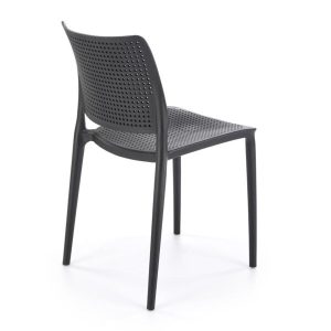 Krzesło ogrodowe plastikowe czarne K514