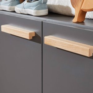 Szafa trzydrzwiowa szara mat 130 x 190 cm Dreamland