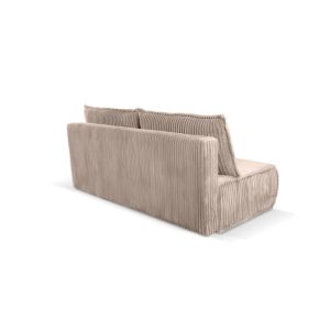 Sofa rozkładana Sofuto z pojemnikiem, ciemnobeżowa, sztruks