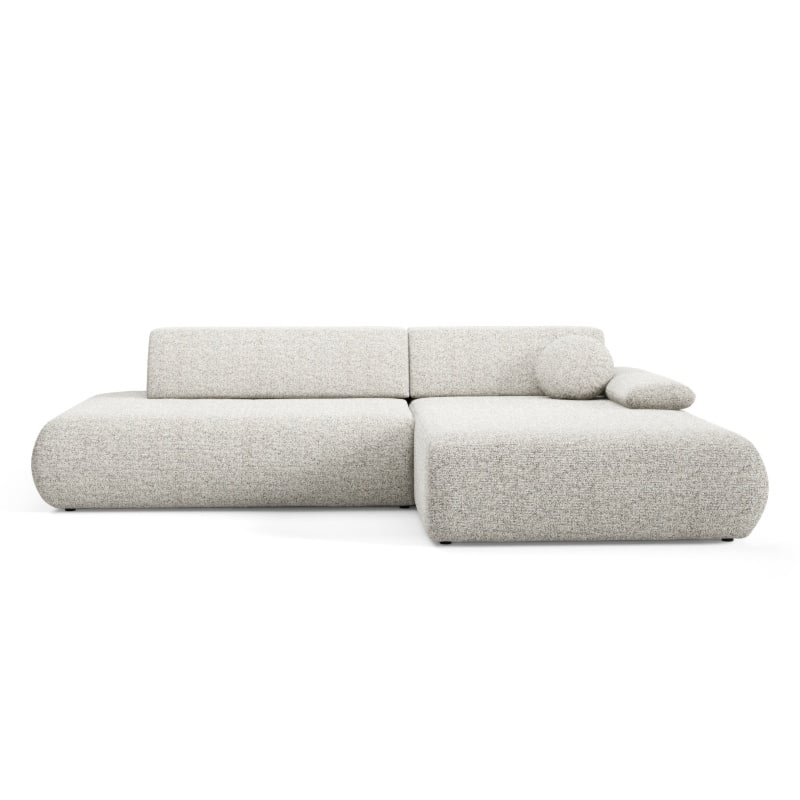 Narożnik rozkładany Puente z pojemnikiem, szarobeżowy melanż, prawy