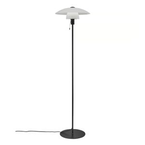 Lampa podłogowa Verona metalowa ze szklanym kloszem, czarna