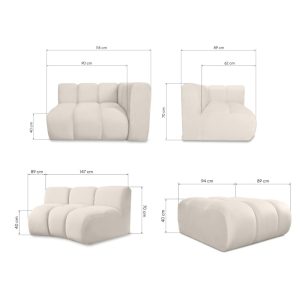 Narożnik modułowy do salonu Royal lewy