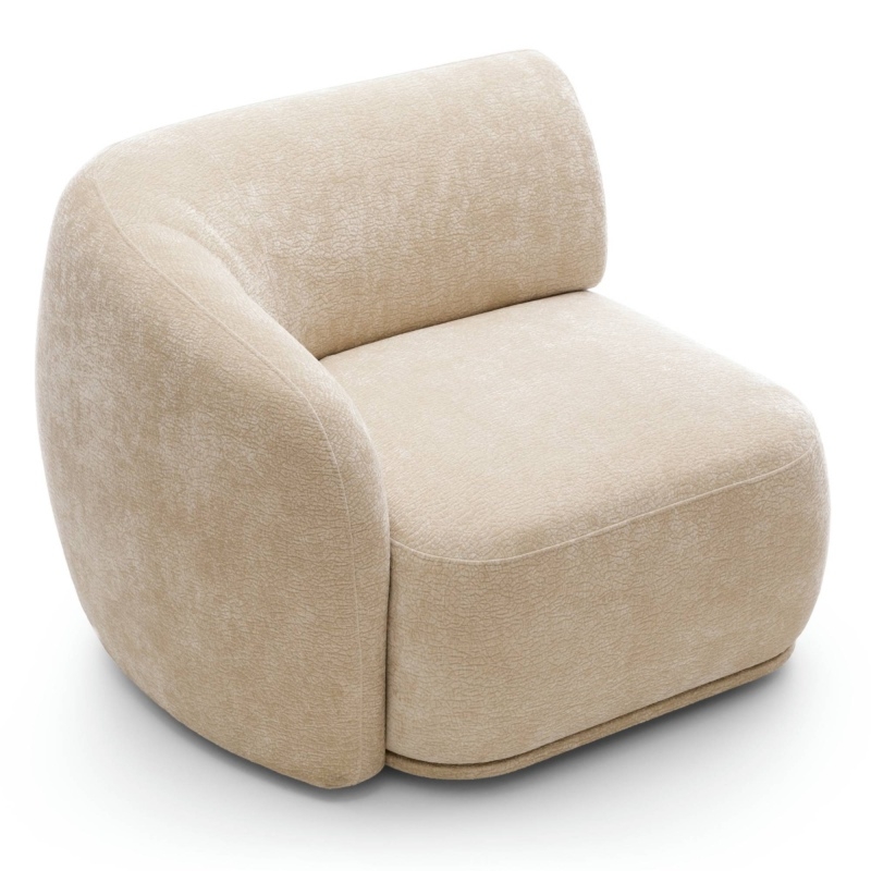 Moduł lewostronny Nobo, zaokrąglony, jasnobeżowy