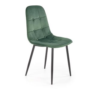 Krzesło do jadalni tapicerowane zielone K417