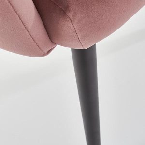 Krzesło do jadalni tapicerowane różowe K410