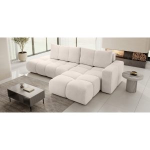 Narożnik rozkładany Soho z pojemnikiem, jasnobeżowy, prawy