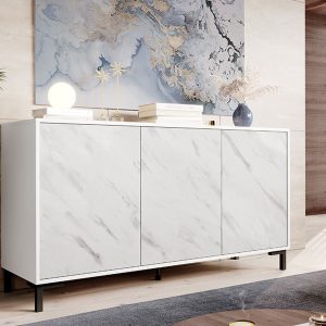 Komoda z drzwiami biała mat 150 cm Latina