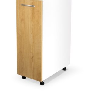 Szafka dolna biała / dąb miodowy mat / wysoki połysk 30 cm Vento